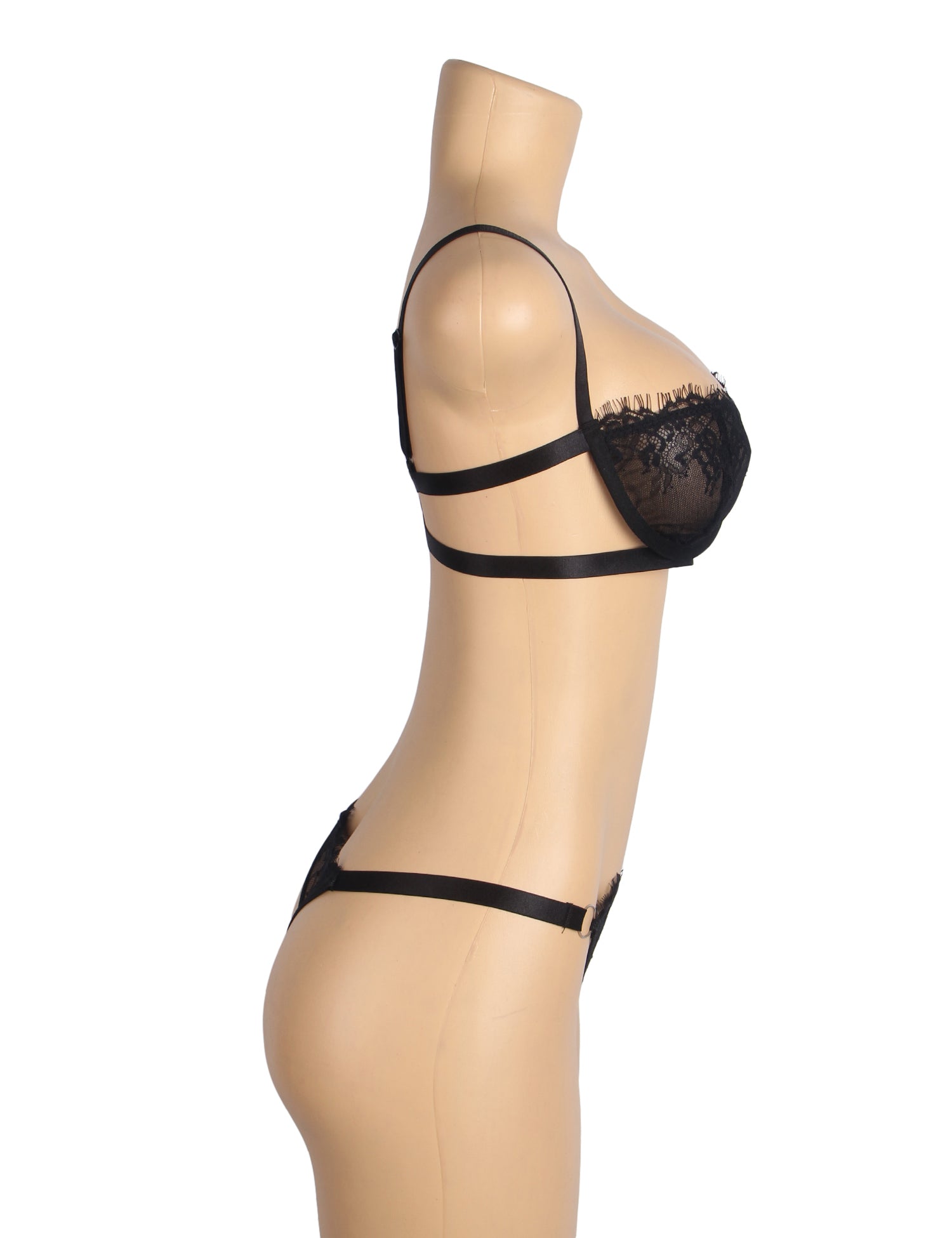 Black Sexy Lace Bra Set