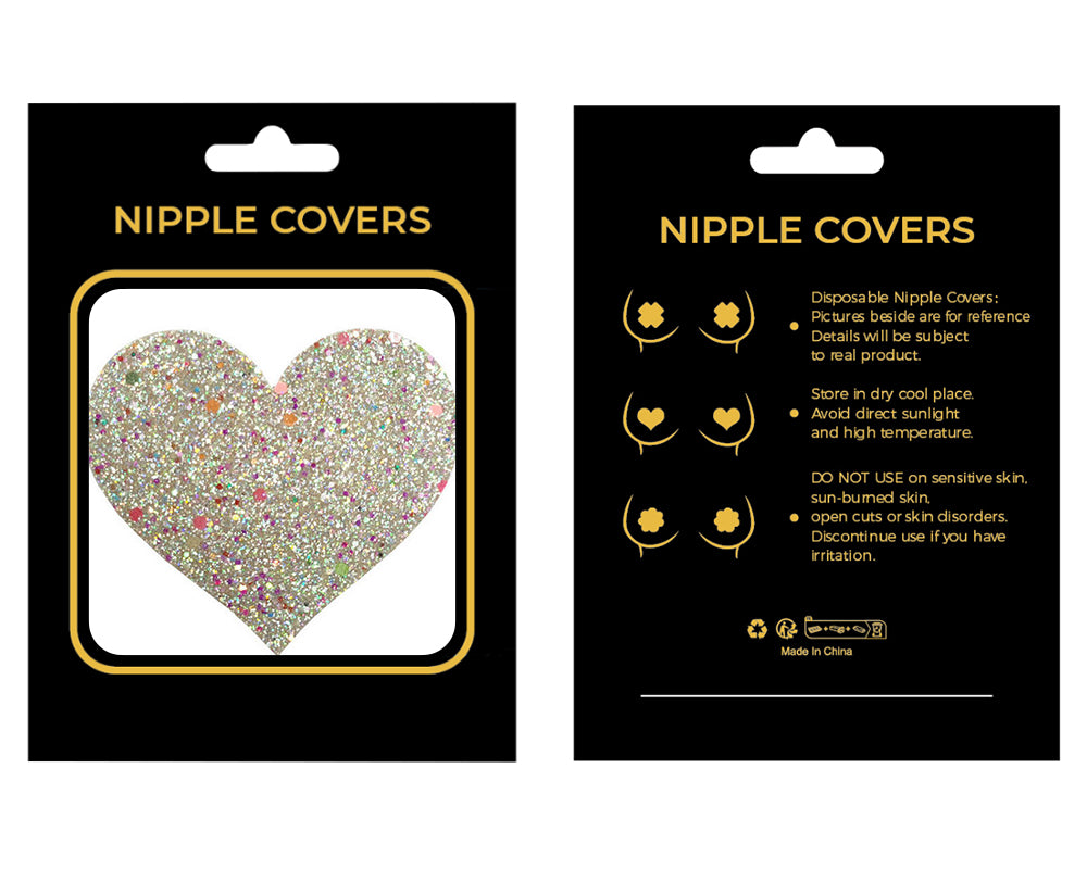 Heart-shaped Shine in the Dark Nipple Cover