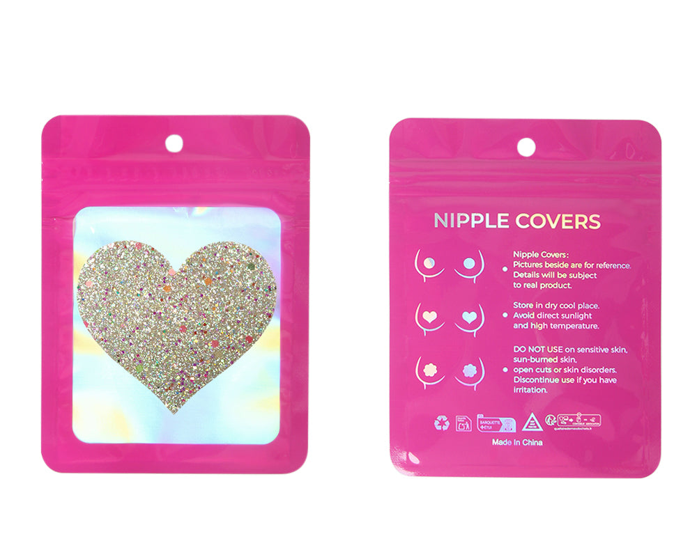 Heart-shaped Shine in the Dark Nipple Cover