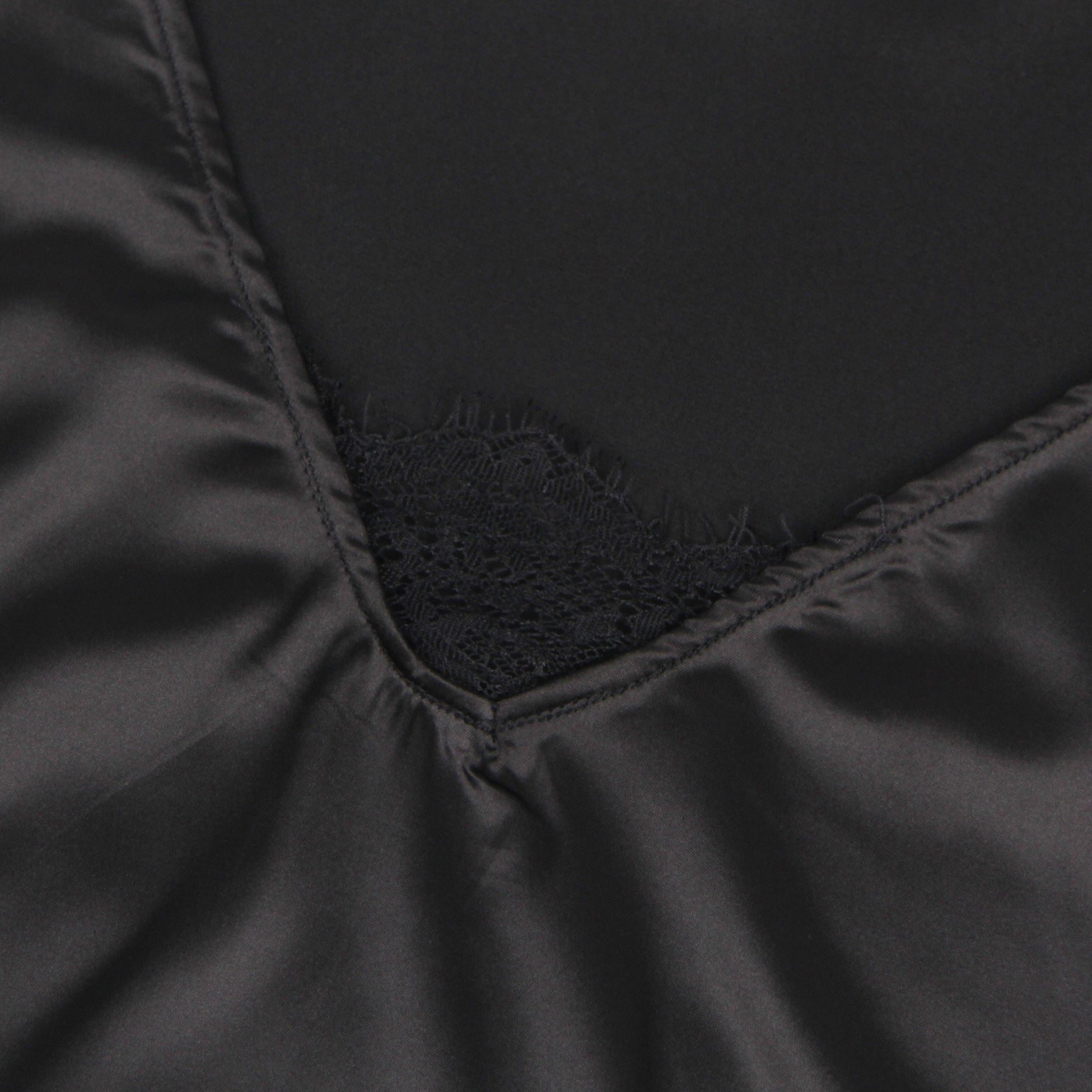 Sexy High-end Satin Lace Stitching Open Back Ladies Babydoll