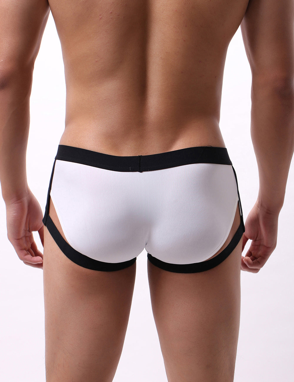 White Ice Silk Strappy Sexy Men's Underwear