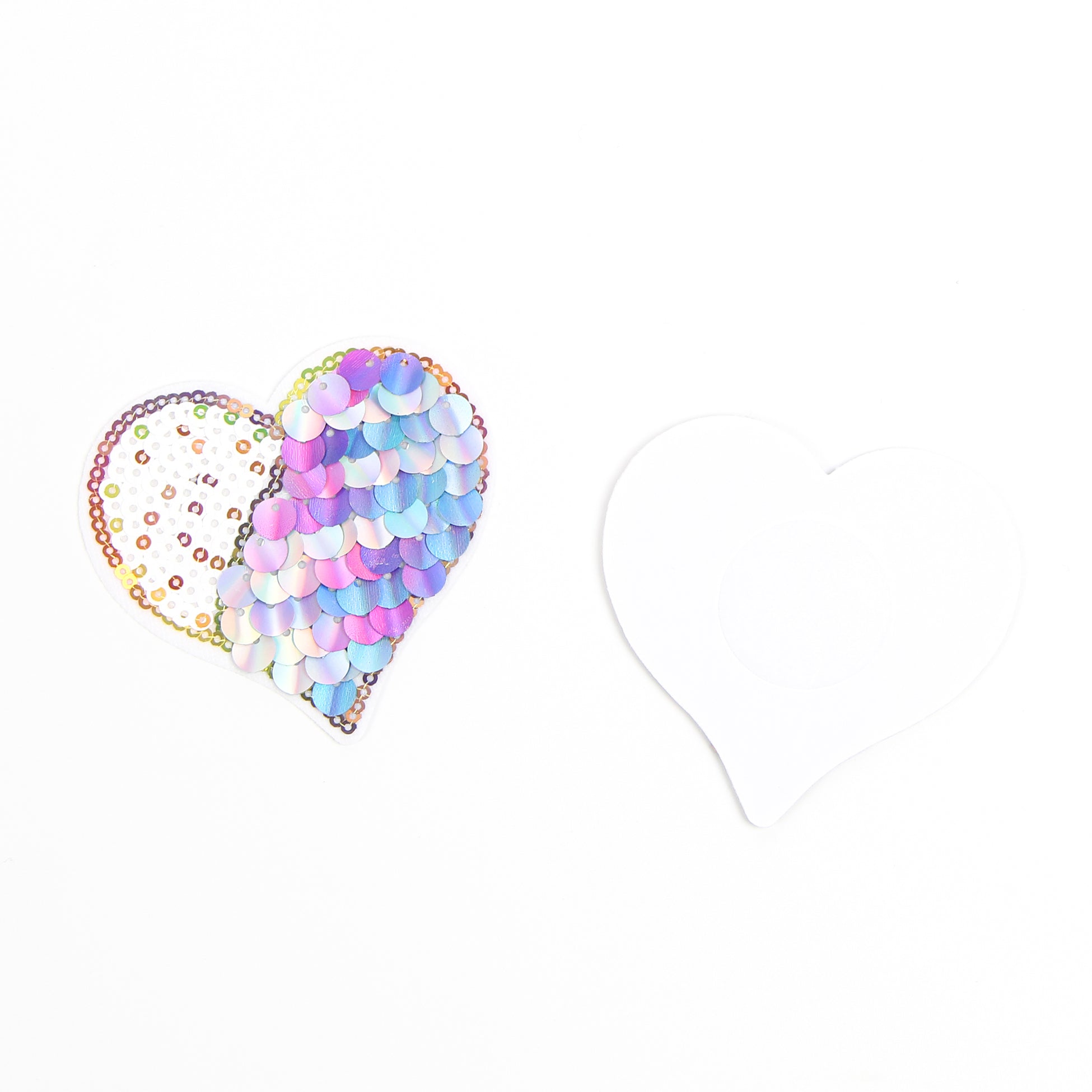 Sexy Sequined Heart Shape Nipple Pasties With Two Pairs Of Replaceable Pasties