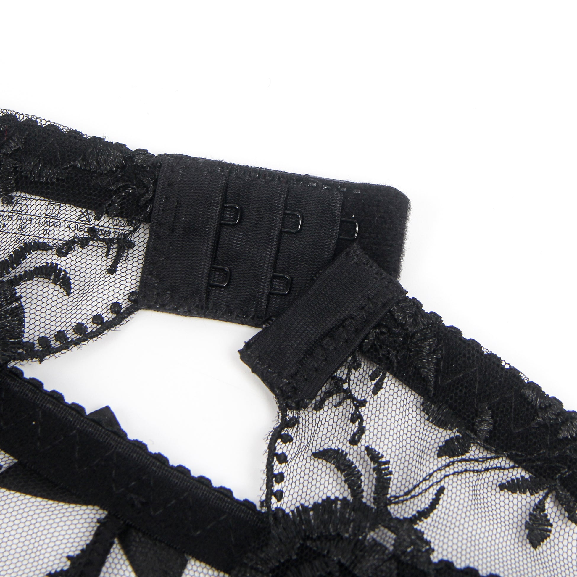 Black Sexy Embroidery Lace Garter Panty