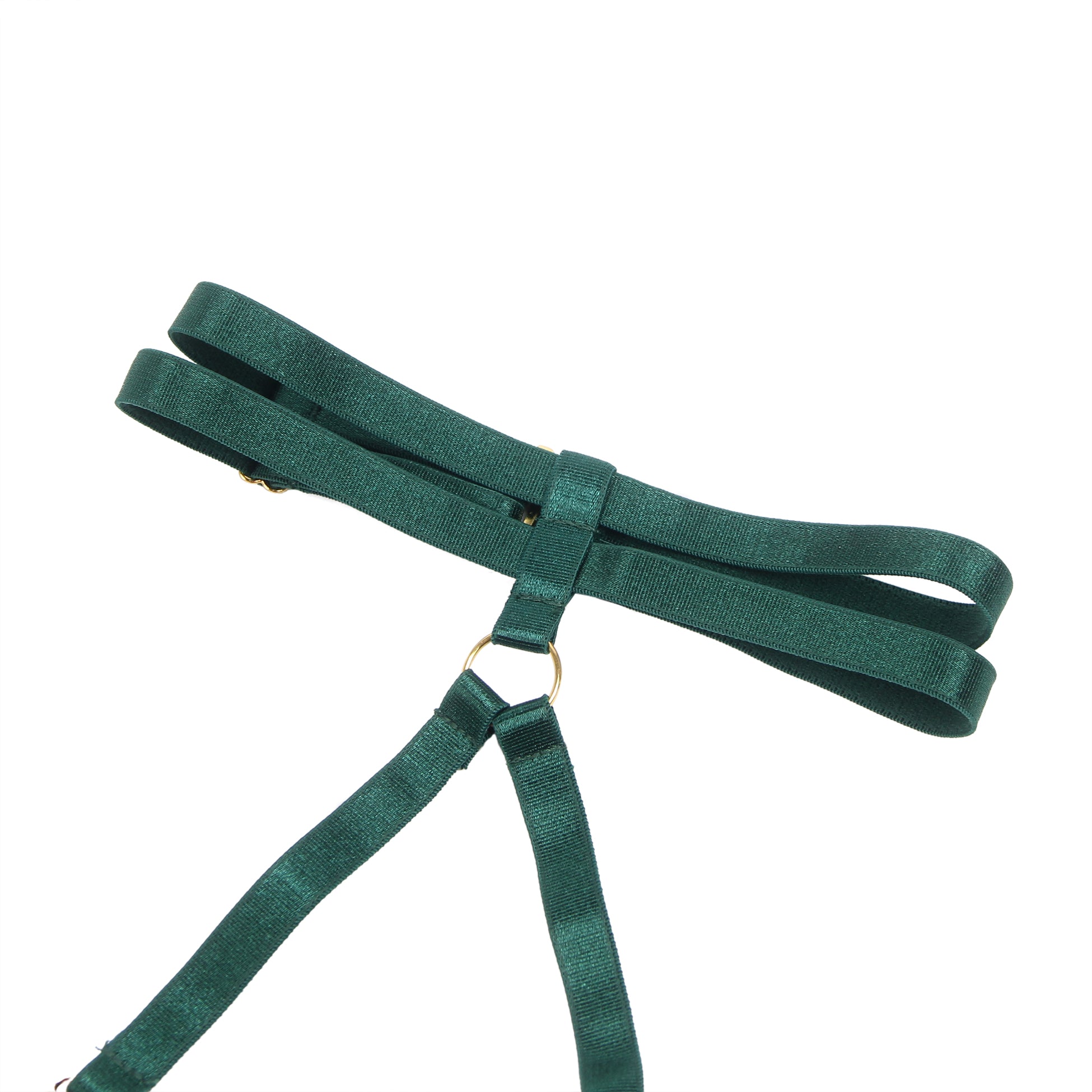 Green Sexy Velvet Hollow Cut Halter Bra Set