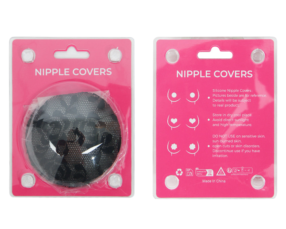Black Color Silicone Lace Lifting Nipple Covers