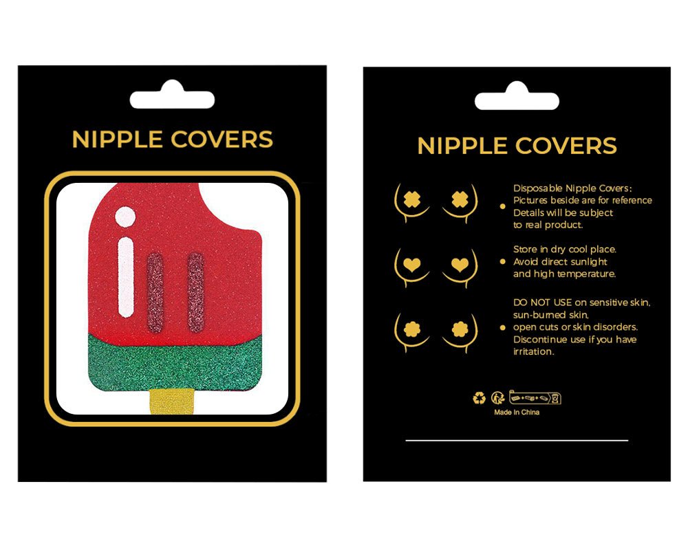 Red Watermelon Popsicle Nipple Covers