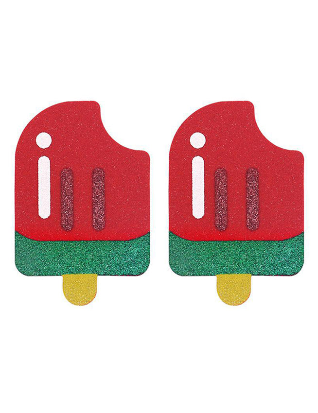 Red Watermelon Popsicle Nipple Covers