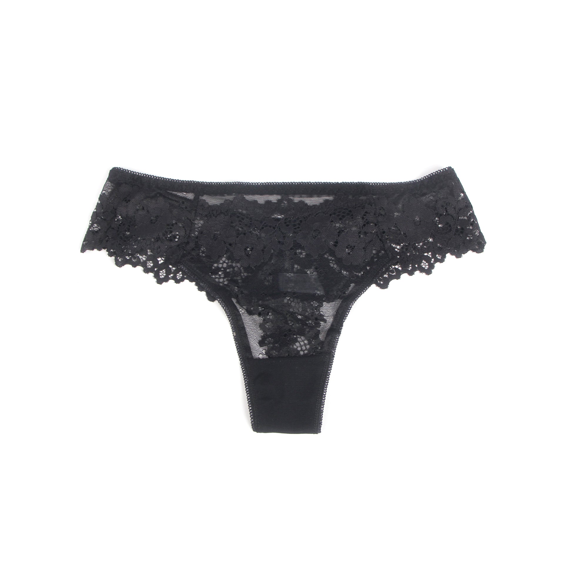 Black Sexy Floral Lace Panty