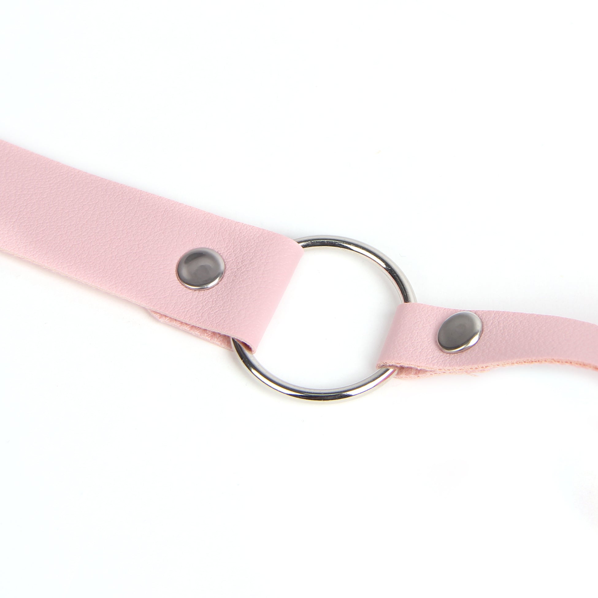 Pink leather BDSM Breathable Mouth Gag