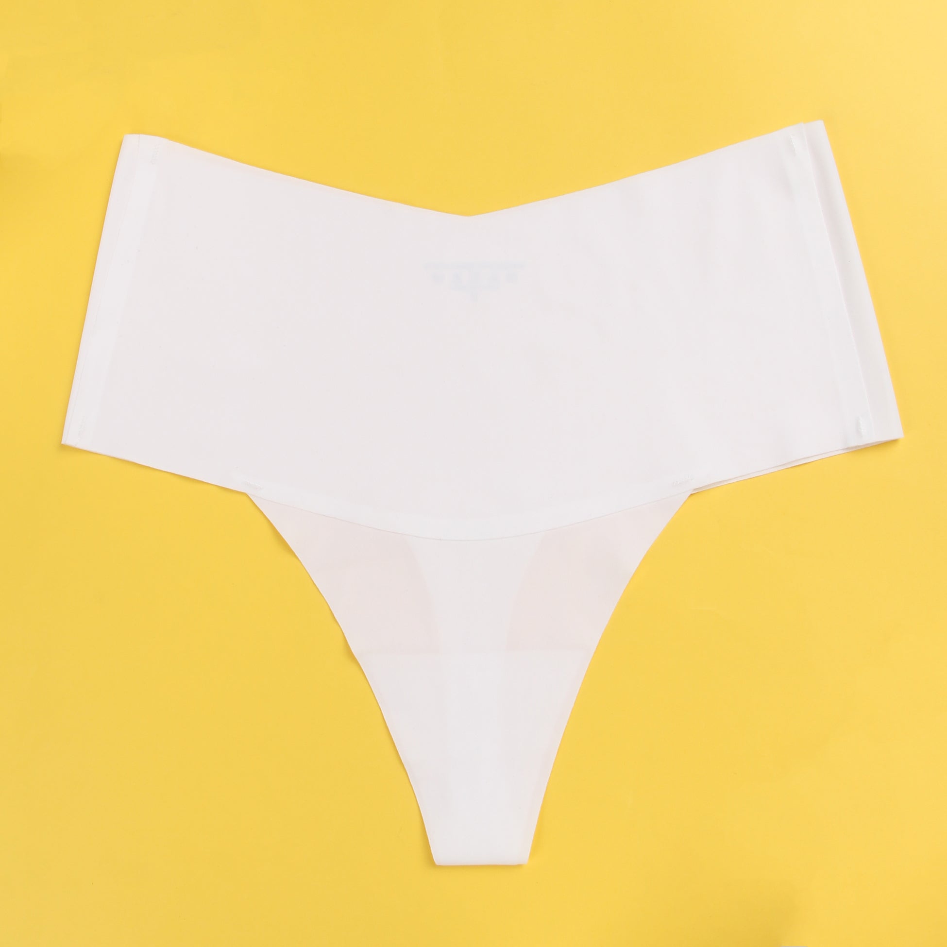 White Sexy Ice Silk High Waist Seamless Panty