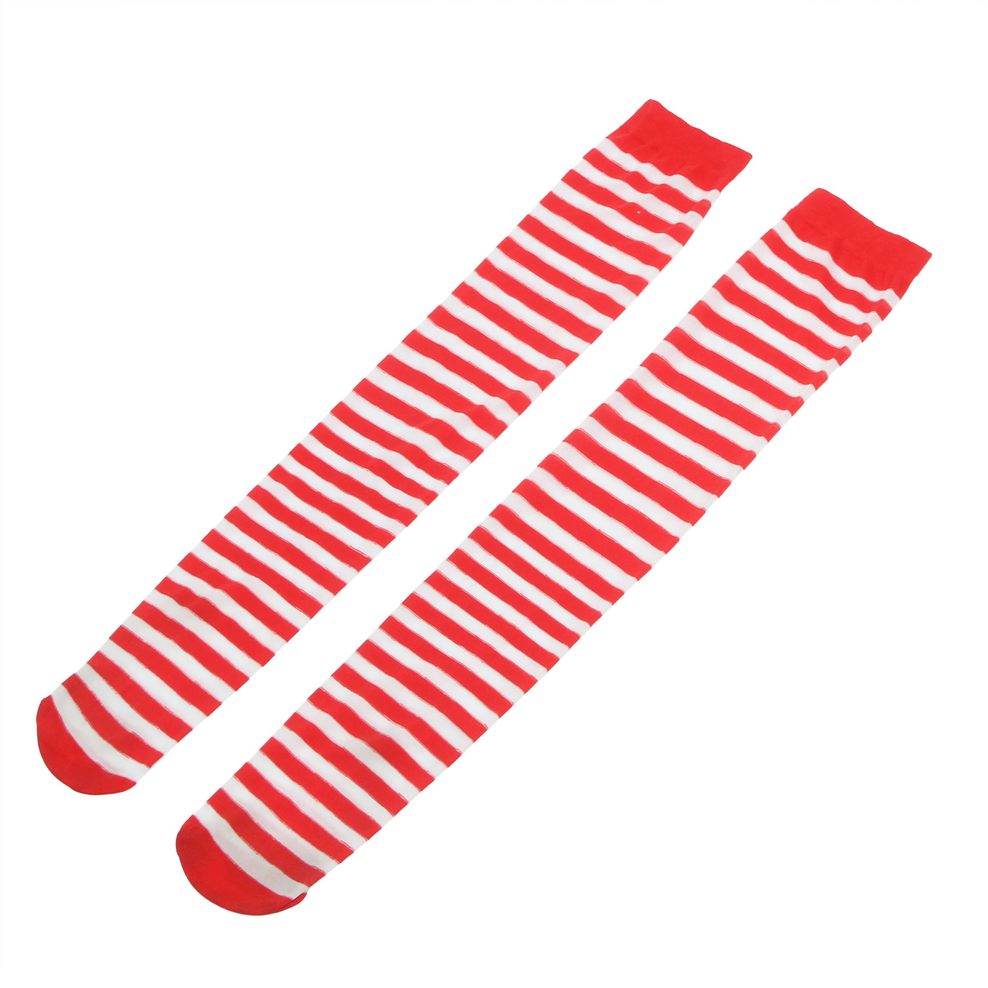 Christmas Red Striped Mesh Stockings