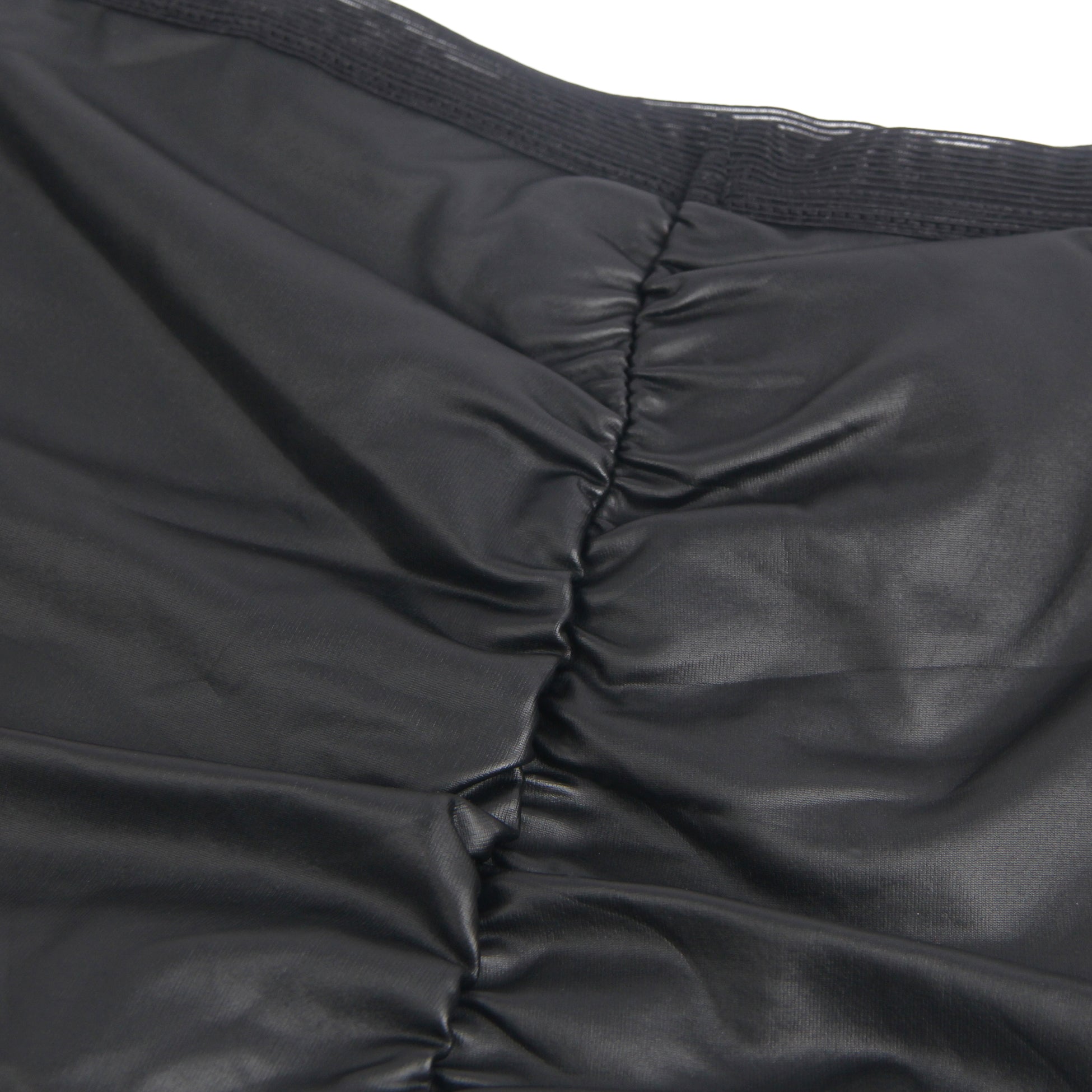 Black Sexy PU Leather Women Underwear