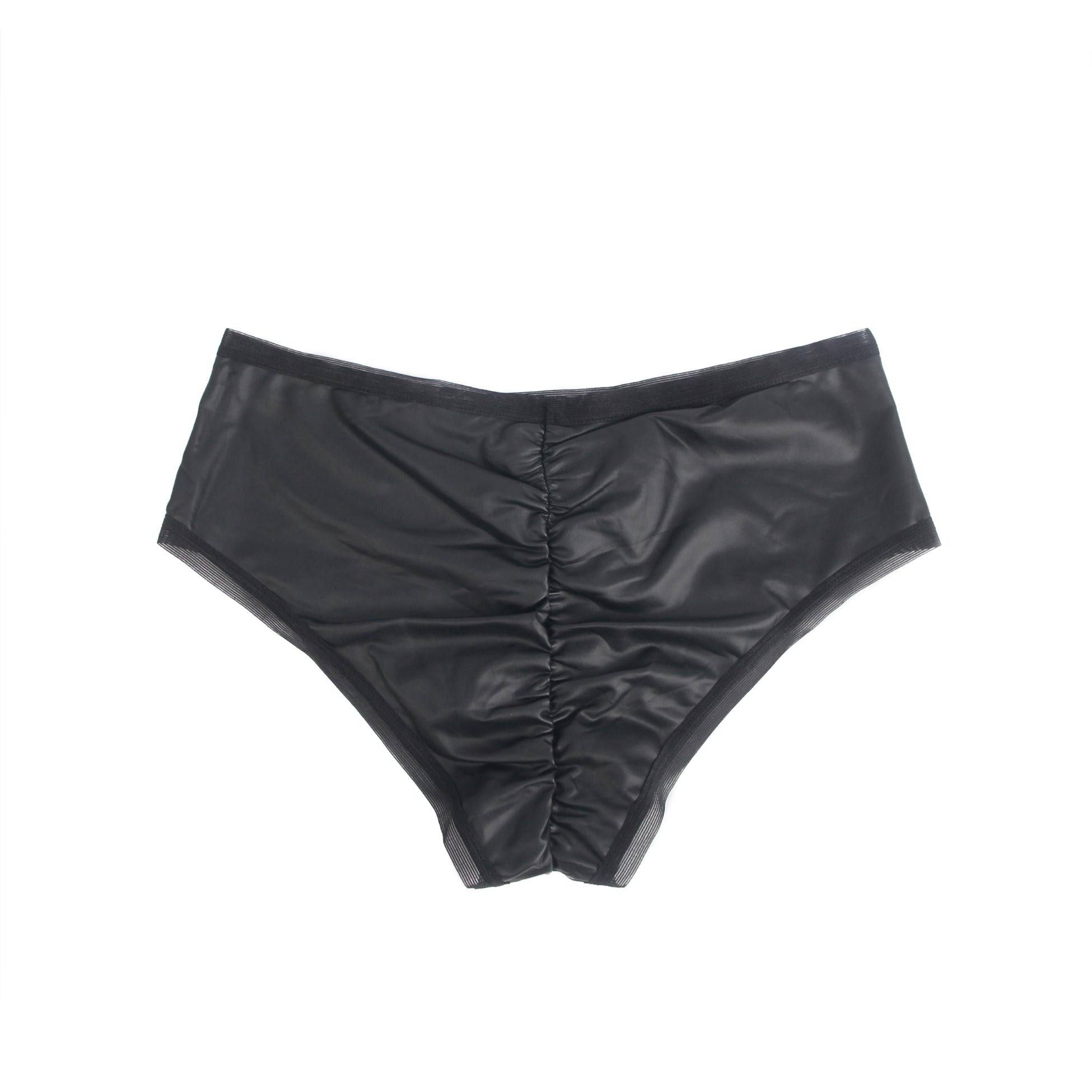 Black Sexy PU Leather Women Underwear