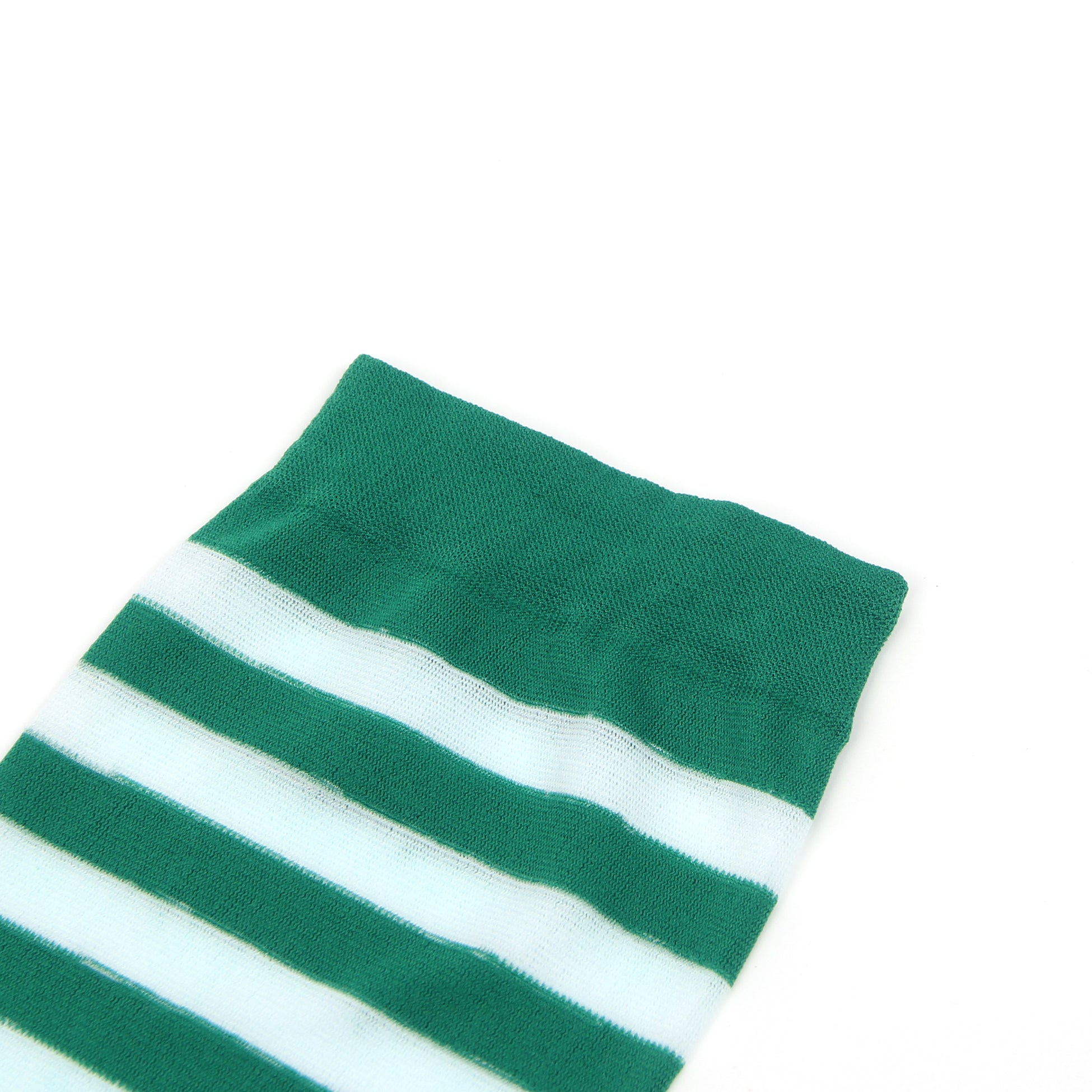 Christmas Green Striped Mesh Stockings