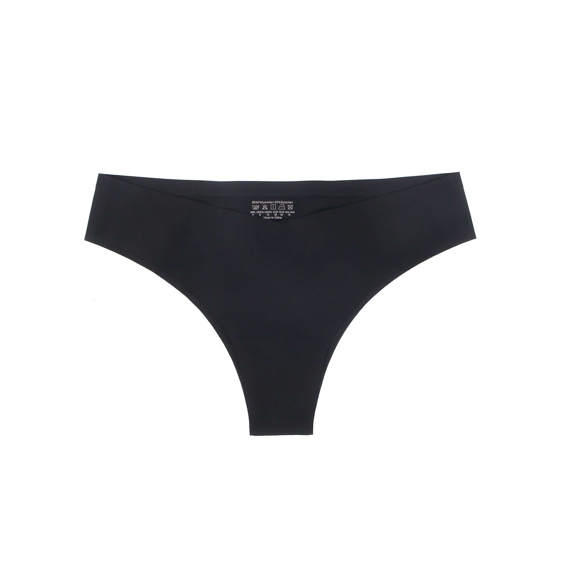 Black Sexy Ice Silk Low Waist Seamless Panty