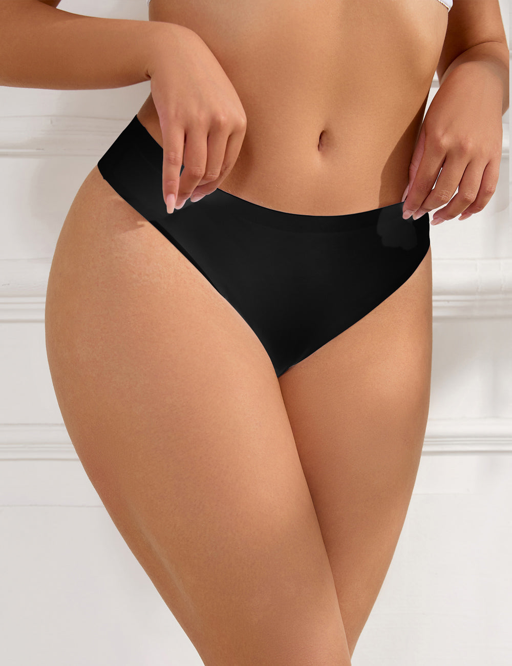 Black Sexy High Elastic Low Waist Seamless Panty