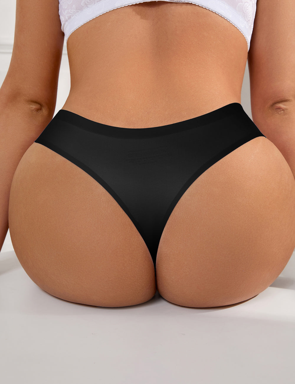 Black Sexy High Elastic Low Waist Seamless Panty