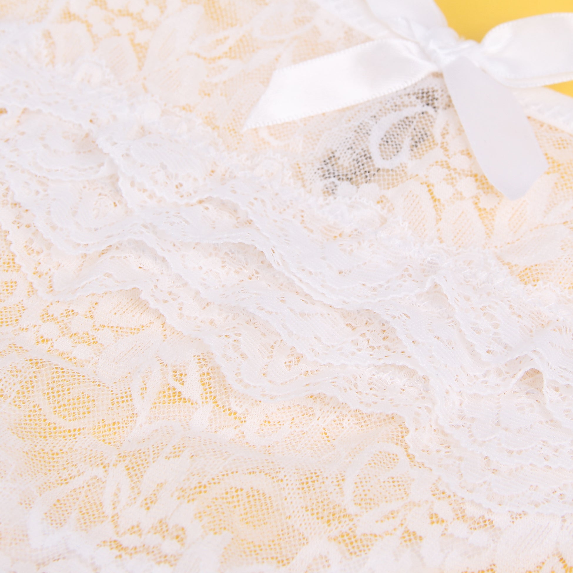 White Sexy Lace Crotchless Panty