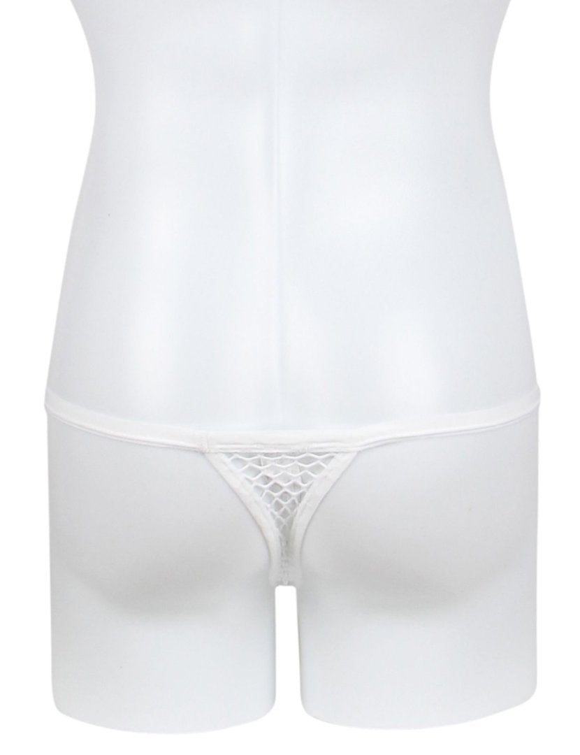 White Sexy Men's Fishnet Thong