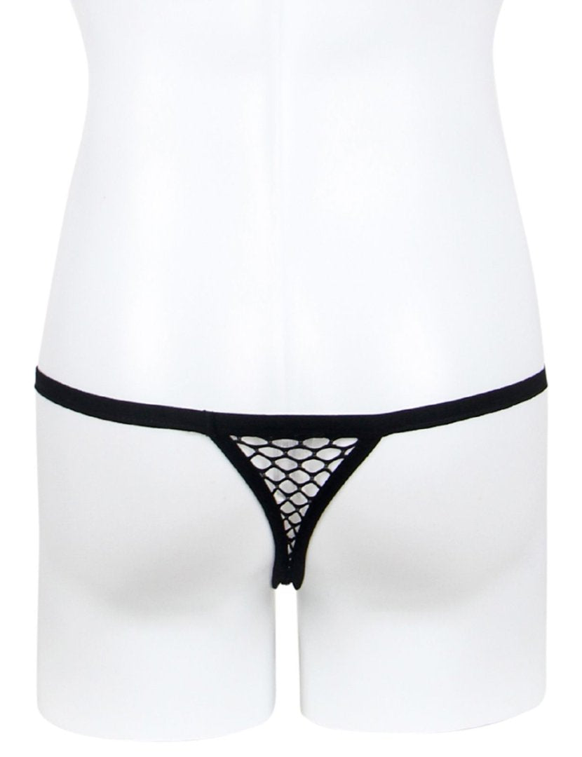 Black Sexy Men's Fishnet Thong