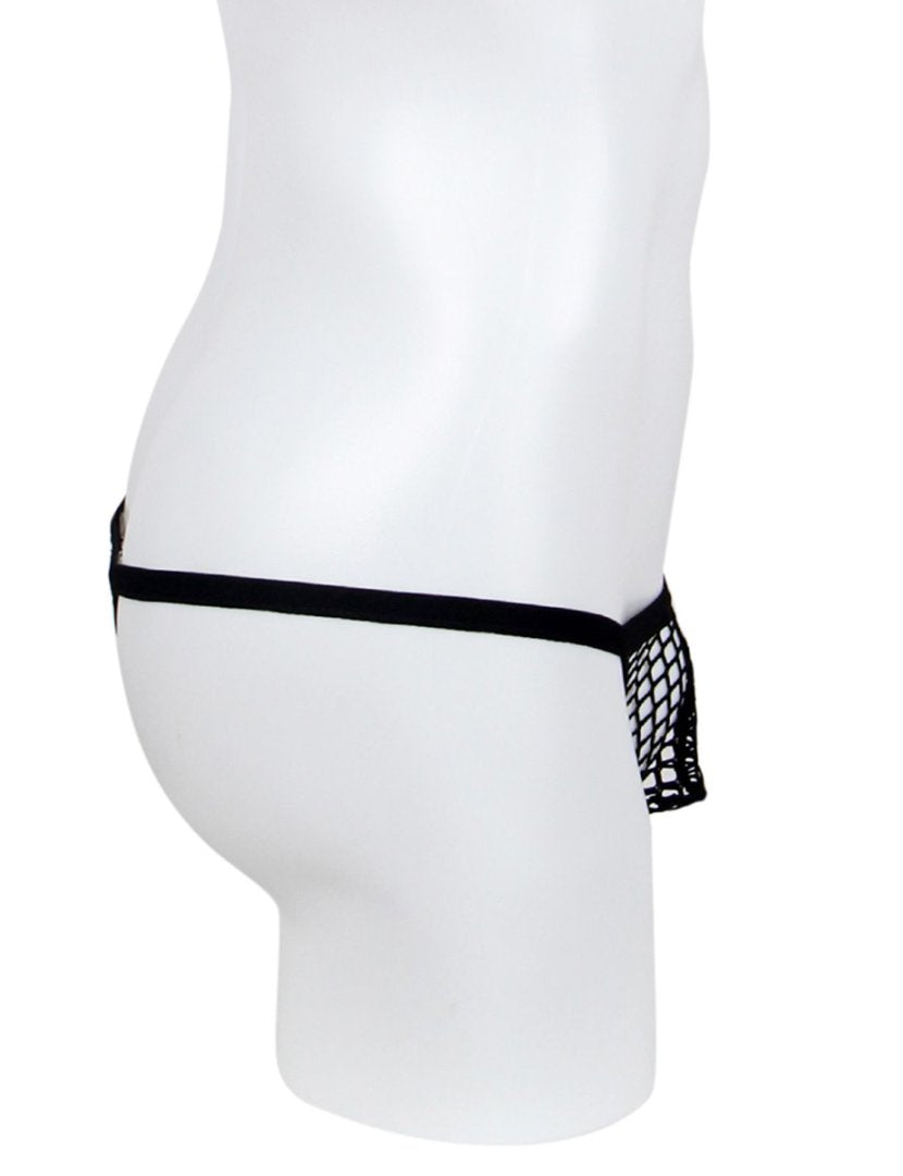 Black Sexy Men's Fishnet Thong